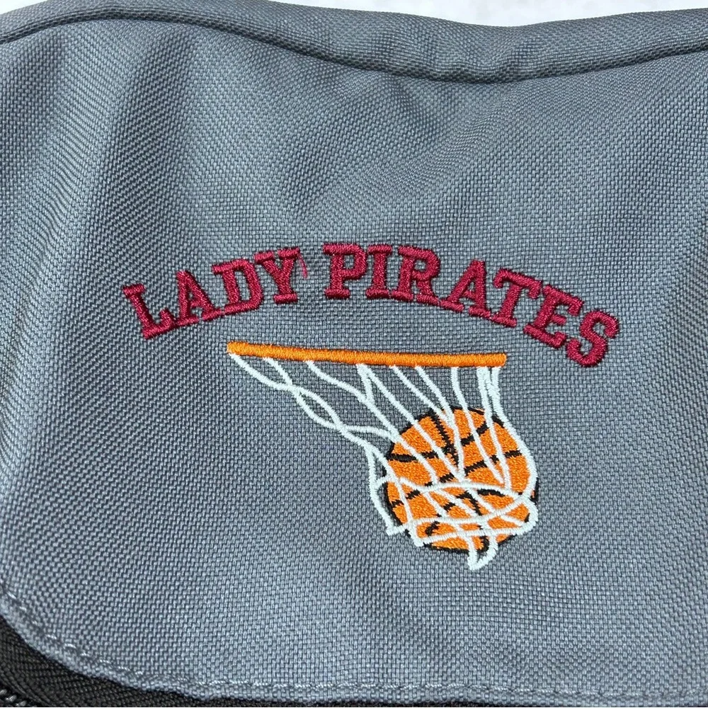 Nike Gray and‎ Black Backpack with Iconic Swoosh Embroidered “Lady Pirates”
